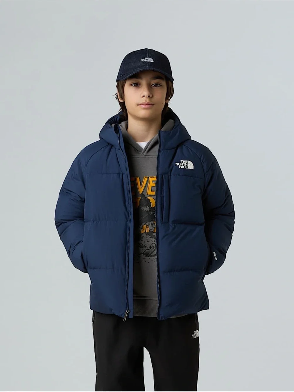 The North Face Boy’s Navy Hooded Down Jacket